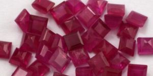 5mm Square Cut Rubies Gems