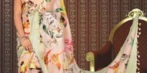 Digital Print Linen Saree