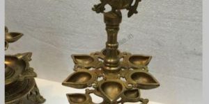 Peacock Diya Hindu Religious Gift of Brass