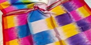 Ikkat Design Cotton Silk Saree