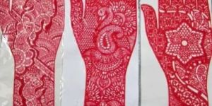 Red Hand Heena Stencil
