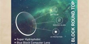 Cracia Blue Block Round Top HMC Lens