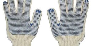 Cotton Dotted Safety Hand Gloves