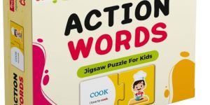 2 Pcs Action Words Jigsaw Puzzle
