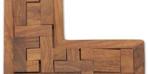 Wooden Pentamino L Shape Puzzle Brain Teaser Games Fun & Learning