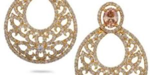 Gold Finish CZ American Diamond Earrings