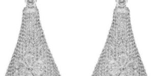 Rhodium Finish CZ American Diamond Jhumka Earrings