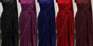 Black Georgette Embroidered Saree Blouse for Women