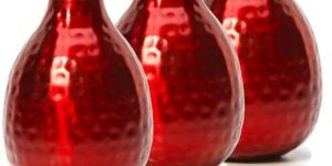 Aluminum Red Vase