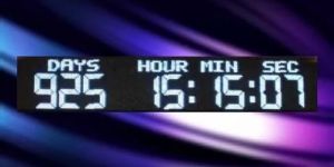 Large Countdown Days Digital Clock