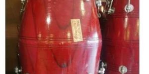 Red Wooden Dholak