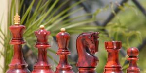 K007 Russian Zebra Wooden Chess Pieces