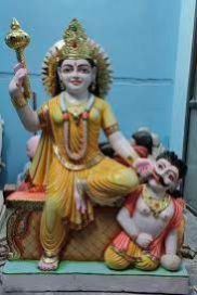 Marble Baglamukhi Mata Statue