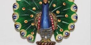 Wooden Dancing Peacock Statue
