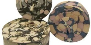 Marbling Paper Round Box