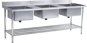 Three Bowl Kitchen Sink