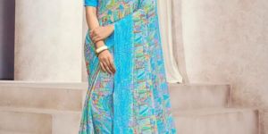 Chiffon Geometric Printed Saree