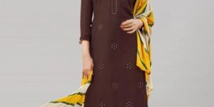 Cotton Embroidered Unstitched Salwar Suit