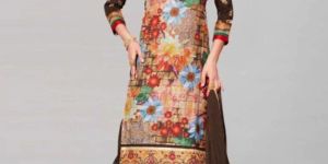 Cotton Printed Embroidered Unstitched Salwar Suit