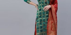 Jacquard Silk Unstitched Salwar Suit