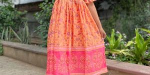 Orange Flared Kurti