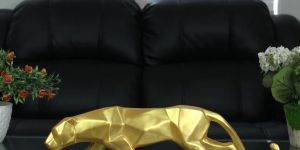Golden Cheetah Statue