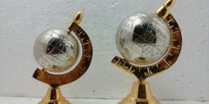 BRASS WORLD MAP GLOBE