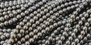 Black Hematite Round 8mm Gemstone Beads