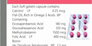 Calcium Carbonate Calcitriol Boron Folic Acid B12 Softgel Capsules