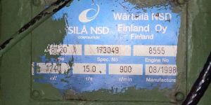 8L20 Wartsila Marine Genset