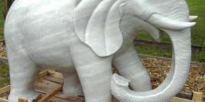 Marble Elephant Statue