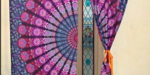 Mandala Printed Cotton Curtain