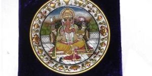 Lord Ganesh Marble Plate