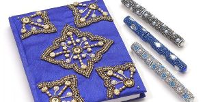 Embroidery Diary with Beaded Pen Set