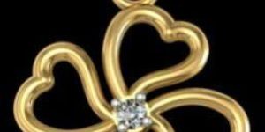 Flower Shaped American Diamond Pendant