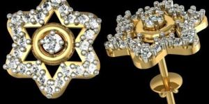 Star Design Diamond Earring