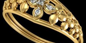 Swarovski Crystal Floral Diamond Ring