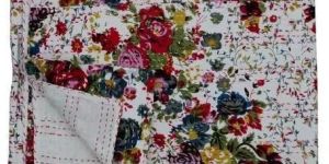 Handmade Cotton Kantha Quilt