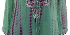 Printed Tie Dye Silk Kurti