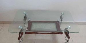 Glass Teapoy Table