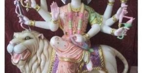 4 Feet Marble Durga Mata Statue