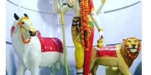 Marble Ardhanarishvara Shiva Statue