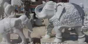 Marble Elephant Statue