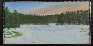 Frozen Lake Painting