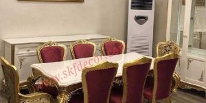 White Marble Top Modern Dining Table Set