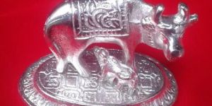 Silver Cow Statue