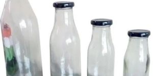 Empty Milk Glass Bottles