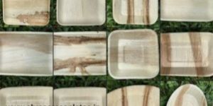 Areca Leaf Plates Bowl Spoons Set