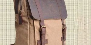 Leather Plain Backpack
