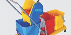 Mop Wringer Trolley Three Bucket